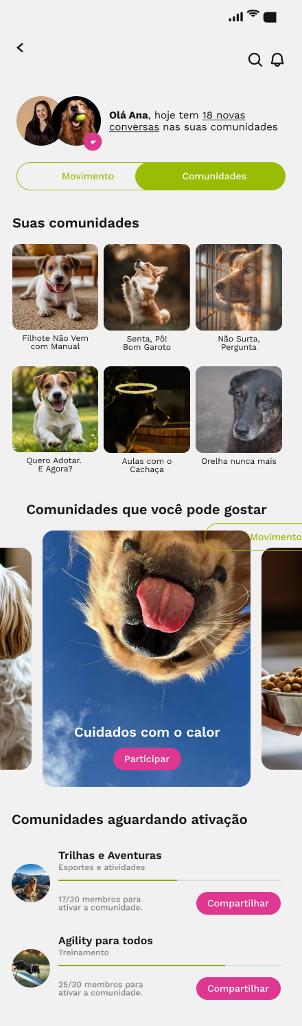 Home logada das comunidades do Amor de Cão